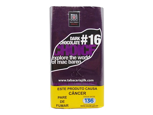 Tabaco/Fumo Para Cigarro Mac Baren 16 Chocolate Choice 30g