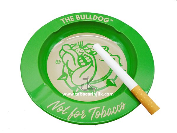 Cinzeiro Para Cigarro The Bulldog Lata Cor Verde