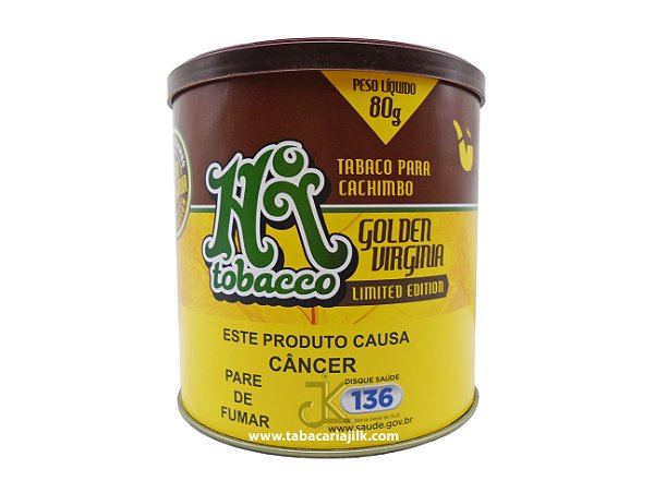 Tabaco/Fumo Para Cachimbo Hi Tobacco Golden Virginia Lata 80g