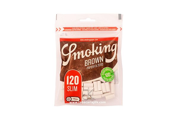Filtro Para Cigarro Smoking Brown Slim 6mm C/120
