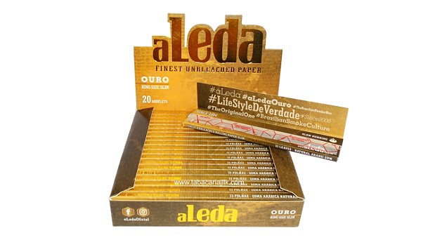 Seda aLeda Ouro (Brown) king size slim Unbleached paper CX C/20