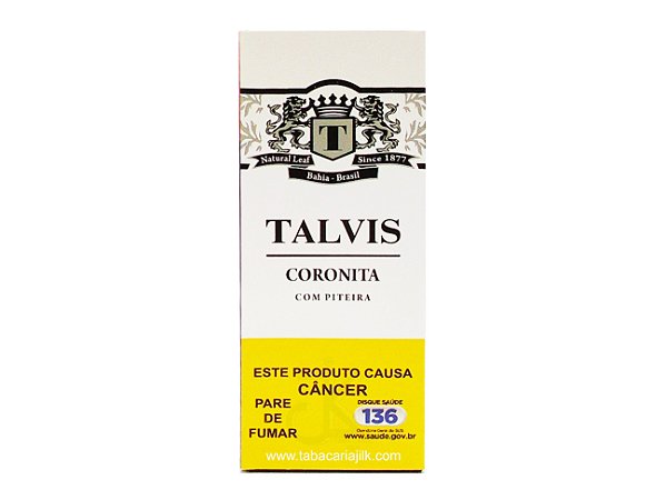 Cigarrilha Talvis Tradicional Coronita Com Piteira Maço C/5