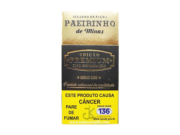 Cigarro de Palha Paeirinho de Minas Premium Maço C/20