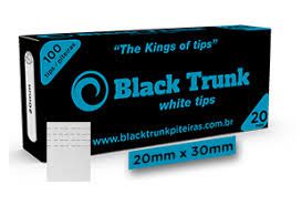 Piteira Black Trunk White Tips Medium 20mm C/100