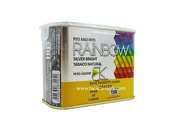 Tabaco/Fumo Para Cigarro Rainbow Silver Bright Lata 50g