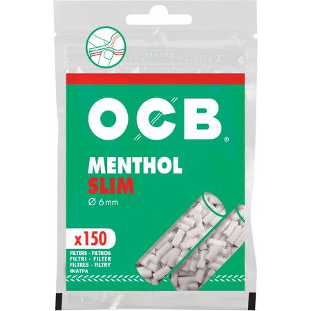 Filtro Para Cigarro OCB Menthol Slim 6mm C/150