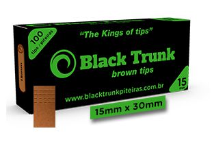 Piteira Black Trunk Brown Tips Small 15mm C/100