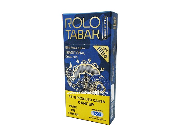 Cigarro de Palha Rolo Tabak Tradicional Com Filtro Maço C/20