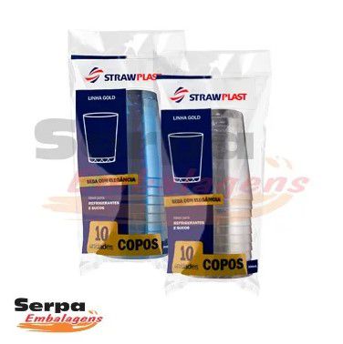 Copo 200ml - Linha GOLD Pacote com 10 unidades