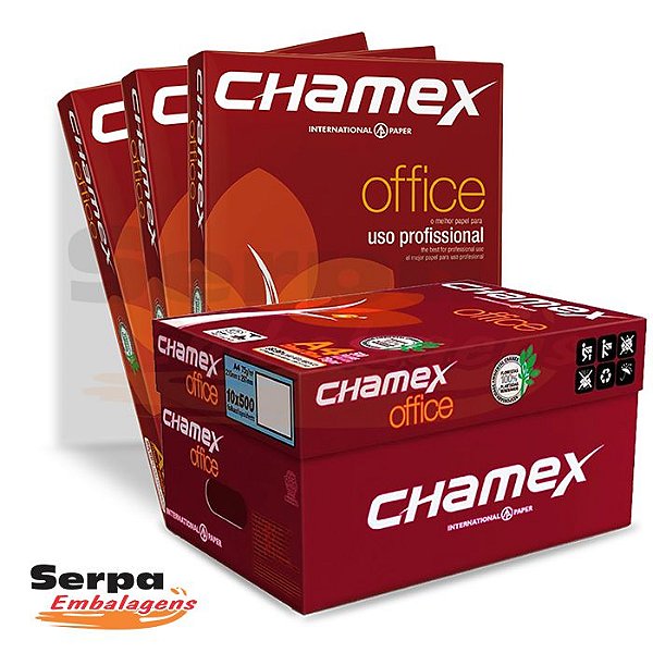 Papel A4 Sulfite 75g Chamex - Caixa com 5.000 folhas