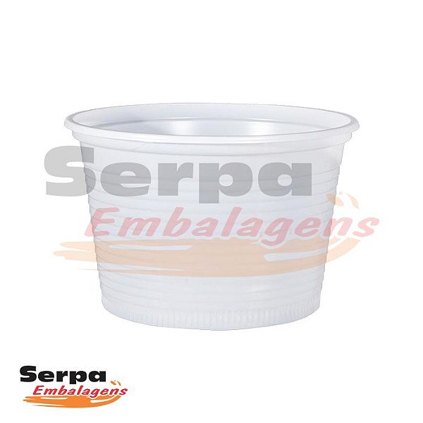 Pote Plástico 200ml - Branco - Caixa 1.000 ou Pacote 50 pcs - COPOZAN