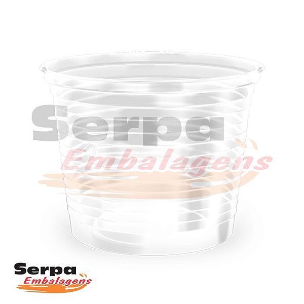 Pote Plástico 250 ml PS - Transparente - Caixa 1.000 ou Pacote 50 pcs - COPOZAN