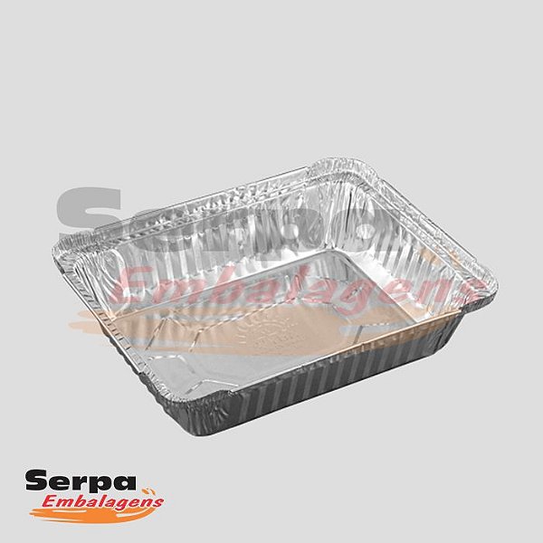 Bandeja de Alumínio D1 850ml com Tampa de Cartão Aluminizado - 10 Unidades WYDA