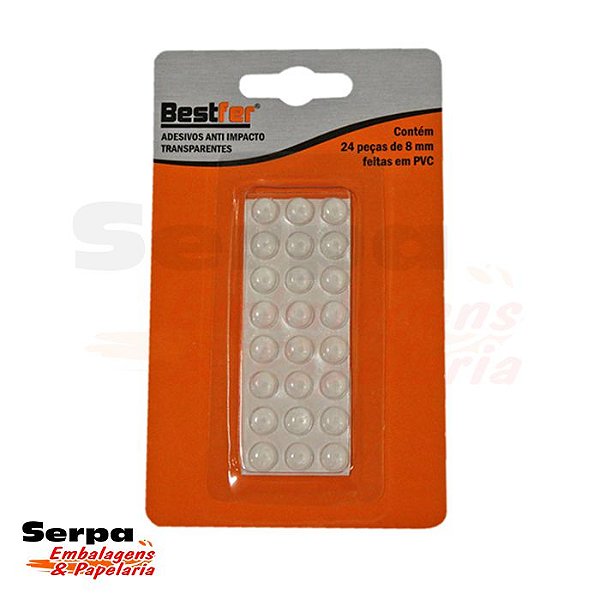 Protetor Anti-Impacto SILICONE ADESIVO 8mm - Pacote com 24 unidade - BESTFER