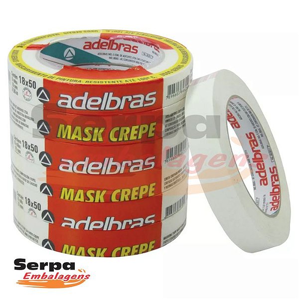 Fita Crepe 18mm x 50m Mask 710 Adelbras