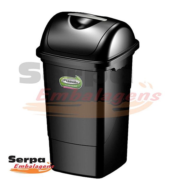 Lixeira Basculante 30 Litros Preta