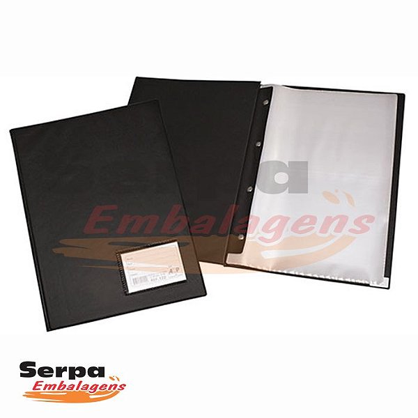 Pasta Catálogo PVC 100 Envelopes Plásticos