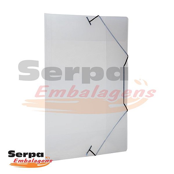 Pasta Plástica Aba Elástico Ofício Cristal