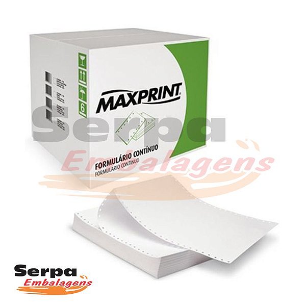 Formulário Contínuo Razão 2 Vias Branco 240x140 caixa com 3.000 folhas - Maxprint 3076