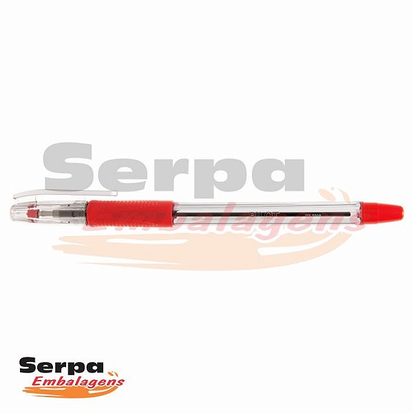 Caneta Esferográfica BPS GRIP M 1.0 mm - VERMELHA