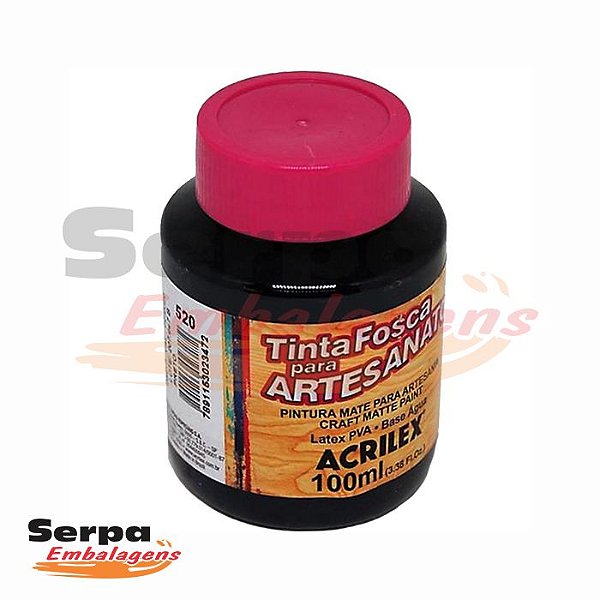 Tinta Fosca para Artesanato 100ml - PRETA