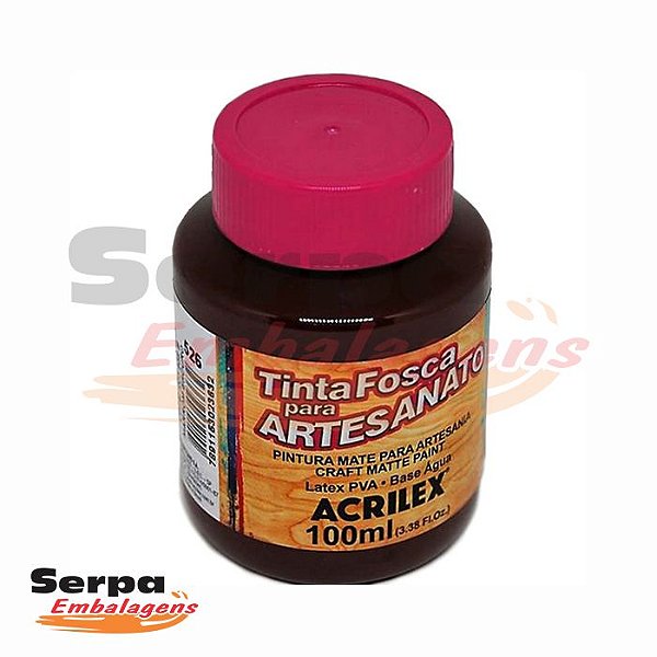 Tinta Fosca para Artesanato 100ml - MARROM ESCURO