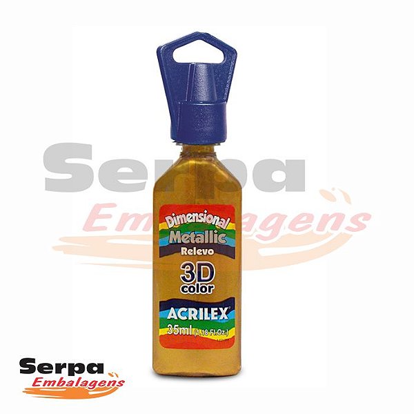 Tinta Dimensional Relevo 3D METALLIC - OURO 35ml