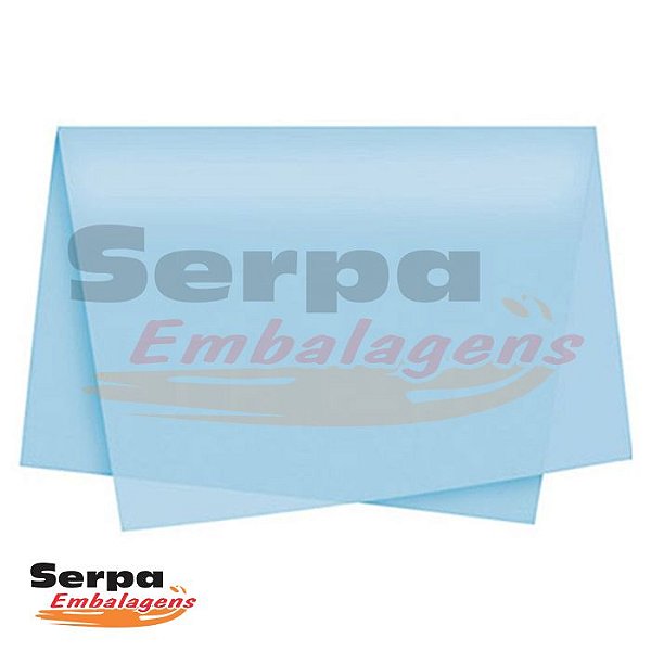 Papel Seda Azul Claro 48x60 cm - Pacote com 100 unidades