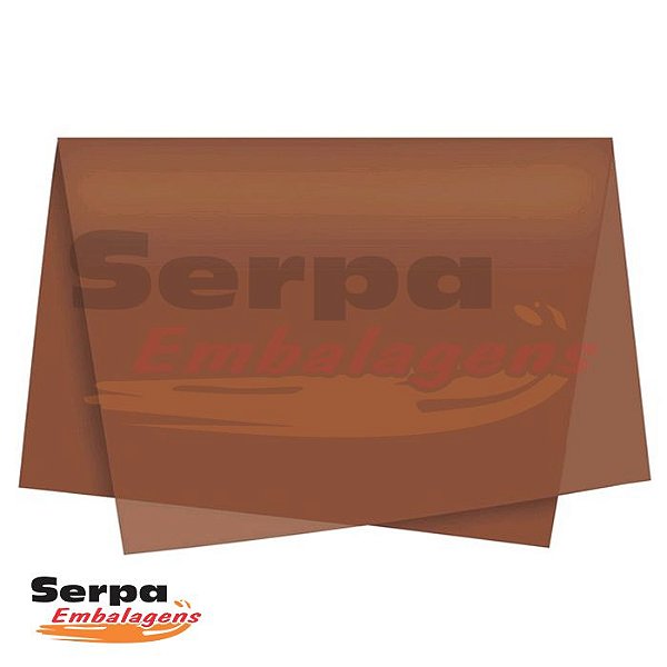 Papel Seda Marrom 48x60 cm - Pacote com 100 unidades