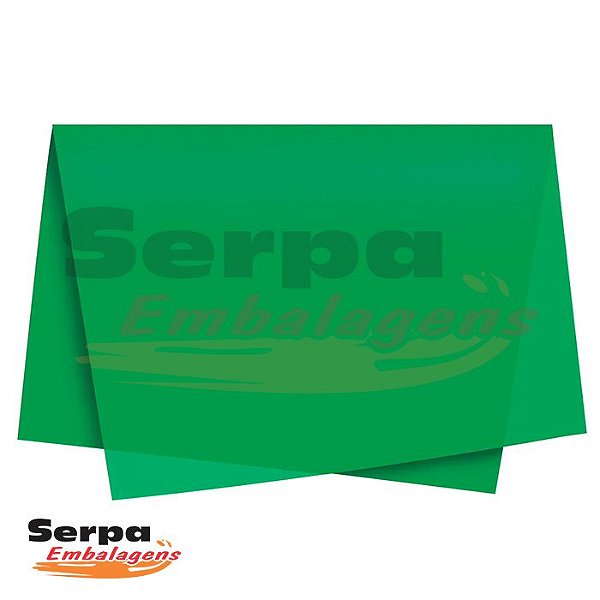 Papel Seda Verde Bandeira 48x60 cm - Pacote com 100 unidades