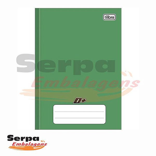 CADERNO BROCHURA CAPA DURA 1/4 D+ VERDE 48 FOLHAS