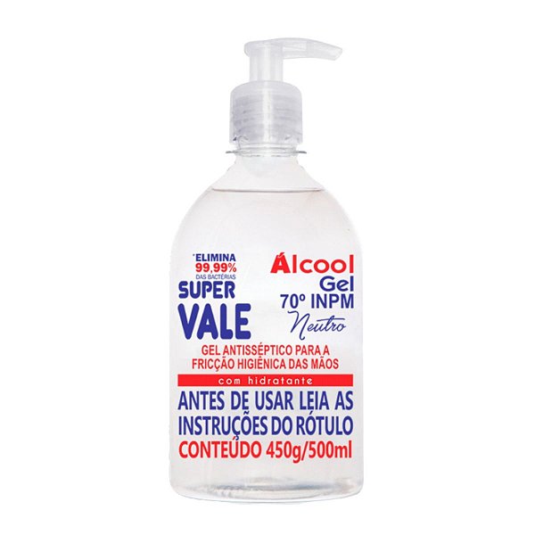 Álcool em Gel 70º 450gr - SUPERVALE