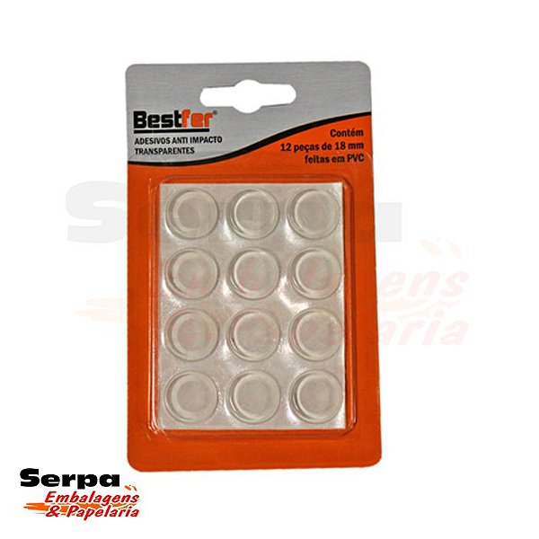 Protetor Anti-Impacto SILICONE ADESIVO 18mm - Pacote com 12 unidade - BESTFER