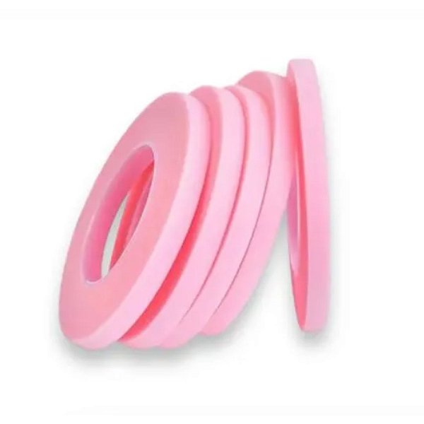 Fita Transpore Fina Rosa c/ 5 Rolos