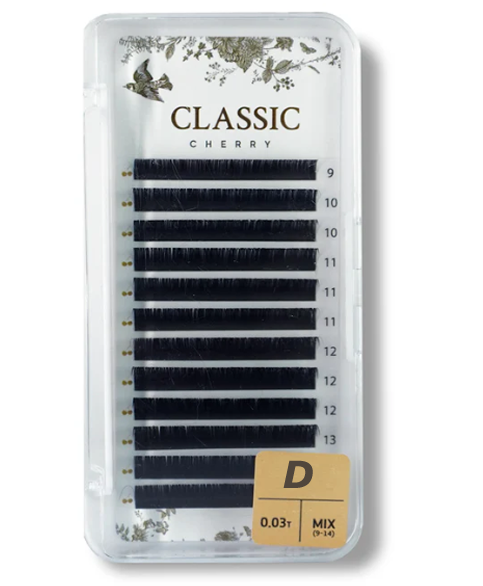 Cílios Cherry Lash Curvatura D 0.05 Clássico
