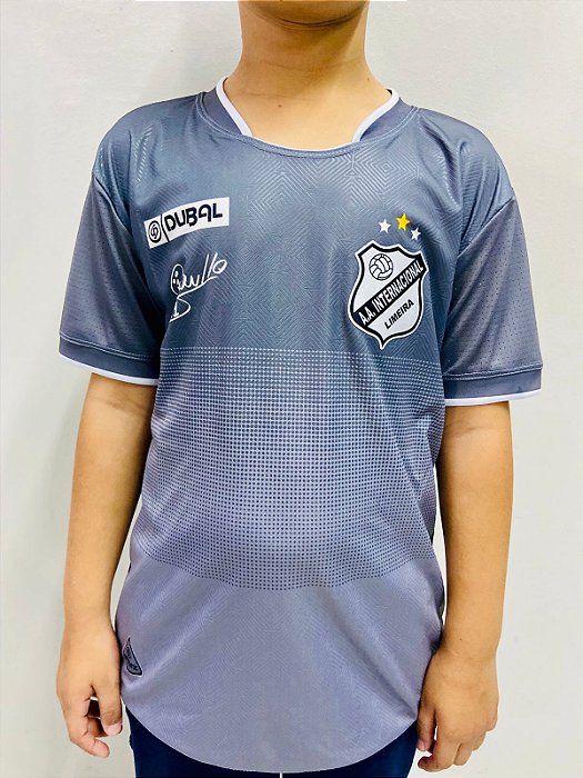 CAMISA GOLEIRO INFANTIL CINZA