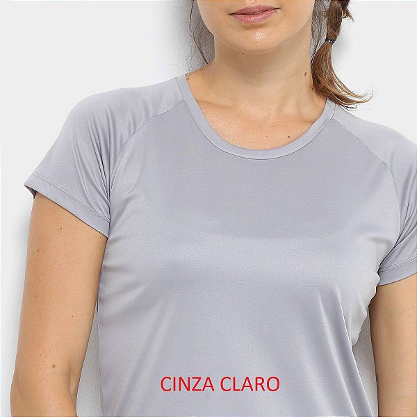 Baby Look Feminina CINZA CLARO para sublimação 100% poliestr 160 gramatura
