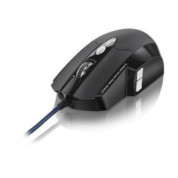 Mouse gamer warrior 8 botoes 3.200 dpi + mousepad multilaser mo191