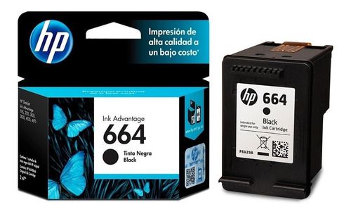 CARTUCHO HP 664 PRETO F6V29AB
