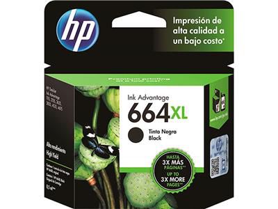 CARTUCHO HP 664XL PRETO F6V31AB