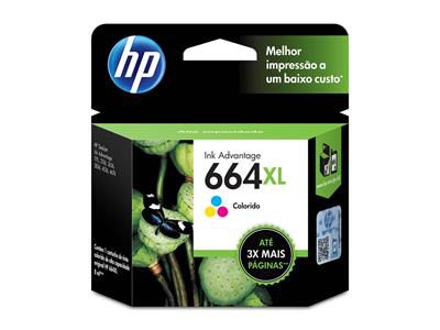 CARTUCHO HP 664XL COLORIDO F6V30AB