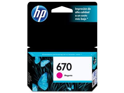 CARTUCHO HP 670 MAGENTA CZ115AB