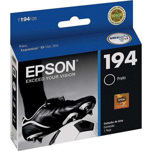 Cartucho Original Epson 194 Black - T194120  P/ Xp204/104