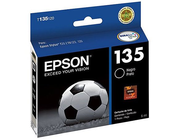 CARTUCHO ORIGINAL EPSON 135 PRETO - T135120-BR T25/TX123/TX125