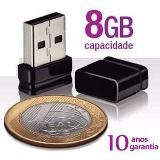 PEN DRIVE 8GB NANO PRETO MULTILASER PD053