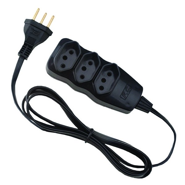 EXTENSÃO ELÉTRICA COM 3 TOMADAS PP 3X0,75 225386 FC