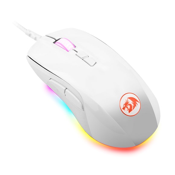 MOUSE COM FIO GAMER REDRAGON STORMRAGE RGB BRANCO M718W-RGB