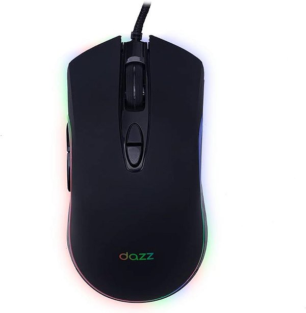 MOUSE COM FIO GAMER 3406FAL 6400DPI USB2.0 PRETO DAZZ