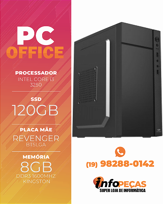 PC OFFICE I3 3250 SSD 120GB MEM 8GB