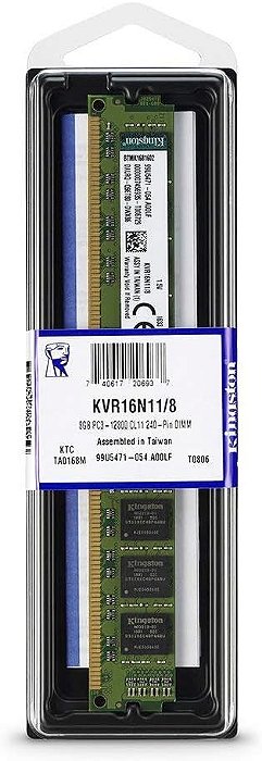 MEMORIA PARA DESKTOP DDR3 8GB 1600 KINGSTON KVR16N11/8